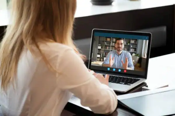 image of woman attending online mediation Bournemouth speak to our team today!